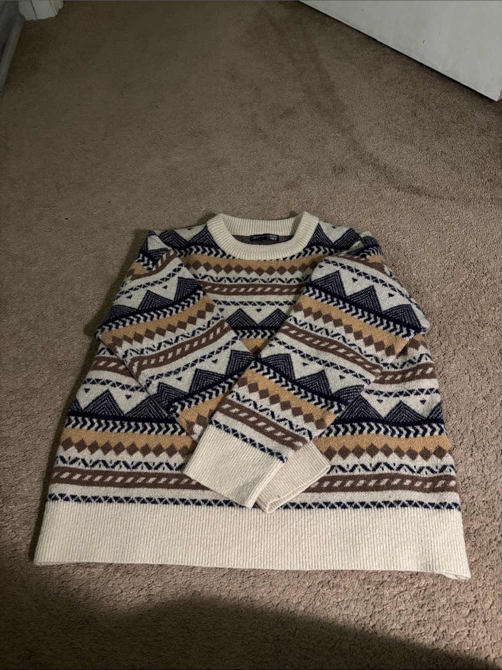 SHEIN Cream Crewneck Sweater